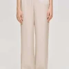 Women Source Unknown Accessories-Satin-Crepe Pants, Champagne