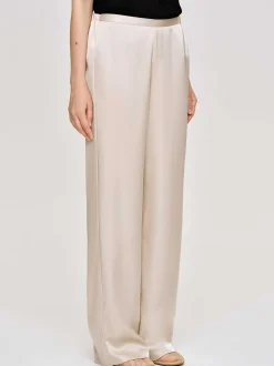 Women Source Unknown Accessories-Satin-Crepe Pants, Champagne