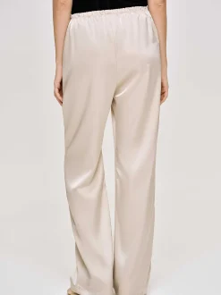 Women Source Unknown Accessories-Satin-Crepe Pants, Champagne