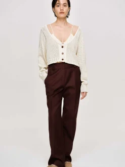Women Source Unknown Knitwear-Scoop Neck Knit, Almond