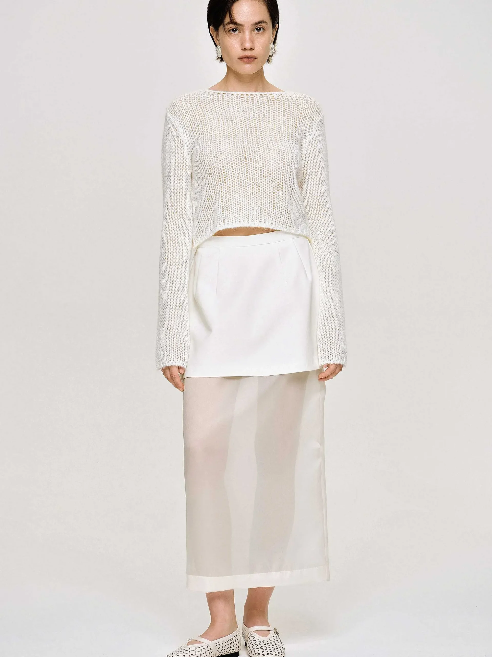 Women Source Unknown Clothing-Semi-Sheer Knit, Birch