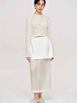 Women Source Unknown Co-Ords-Semi-Sheer Knit, Birch