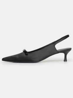 Women Source Unknown Shoes & Bags-Sifua Front Buckle Slingback Sandals, Black