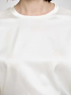 Women Source Unknown Accessories-Silky Satin T-Shirt, White