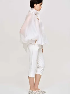 Women Source Unknown Bottoms-Slim Capri Pants, White