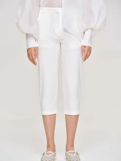 Women Source Unknown Bottoms-Slim Capri Pants, White