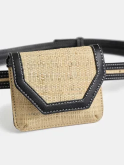 Women Source Unknown Shoes & Bags-Small Raffia Belt Bag, Natural