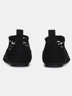 Women Source Unknown Shoes & Bags-Sock Flat Mesh Ballerina, Black