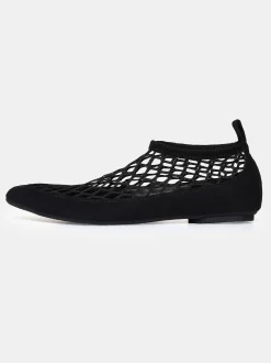 Women Source Unknown Shoes & Bags-Sock Flat Mesh Ballerina, Black
