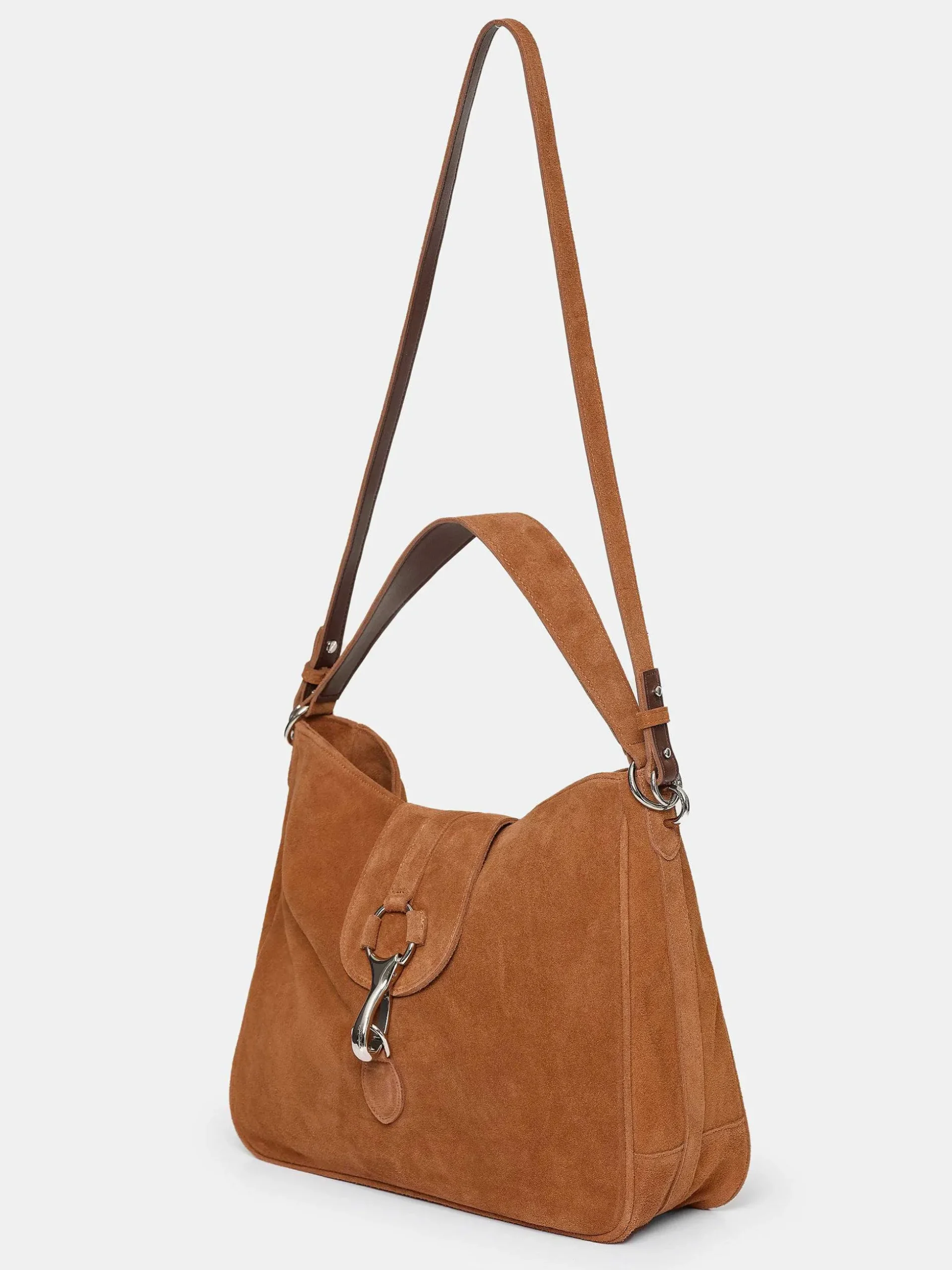 Women Source Unknown Clothing-Suede Hobo Bag, Copper