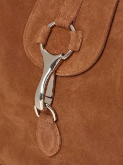 Women Source Unknown Clothing-Suede Hobo Bag, Copper