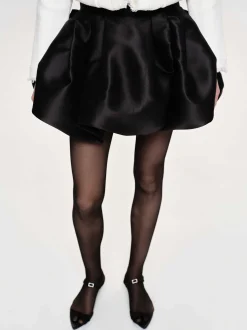 Women Source Unknown Clothing-Suki Bubble Hem Miniskirt, Black
