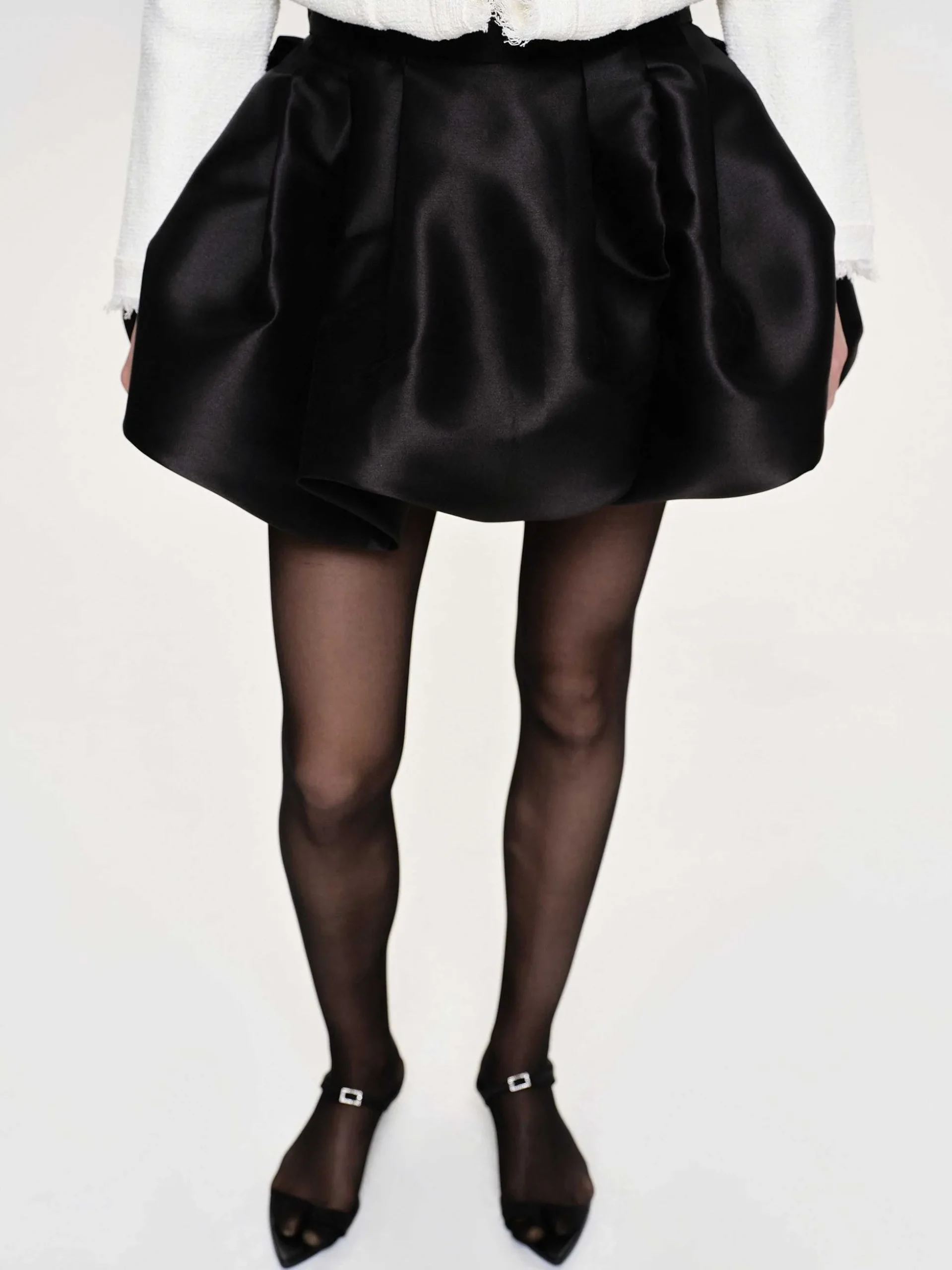 Women Source Unknown Clothing-Suki Bubble Hem Miniskirt, Black