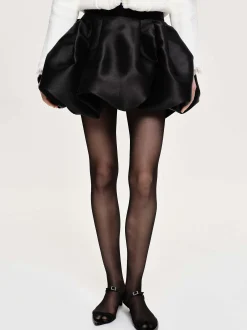 Women Source Unknown Bottoms-Suki Bubble Hem Miniskirt, Black