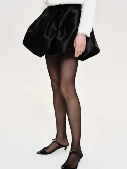 Women Source Unknown Bottoms-Suki Bubble Hem Miniskirt, Black