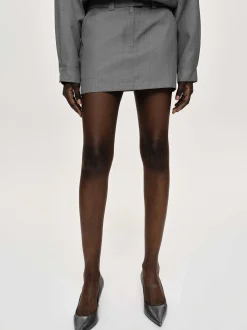 Women Source Unknown Clothing-Tailored Miniskirt, Dove