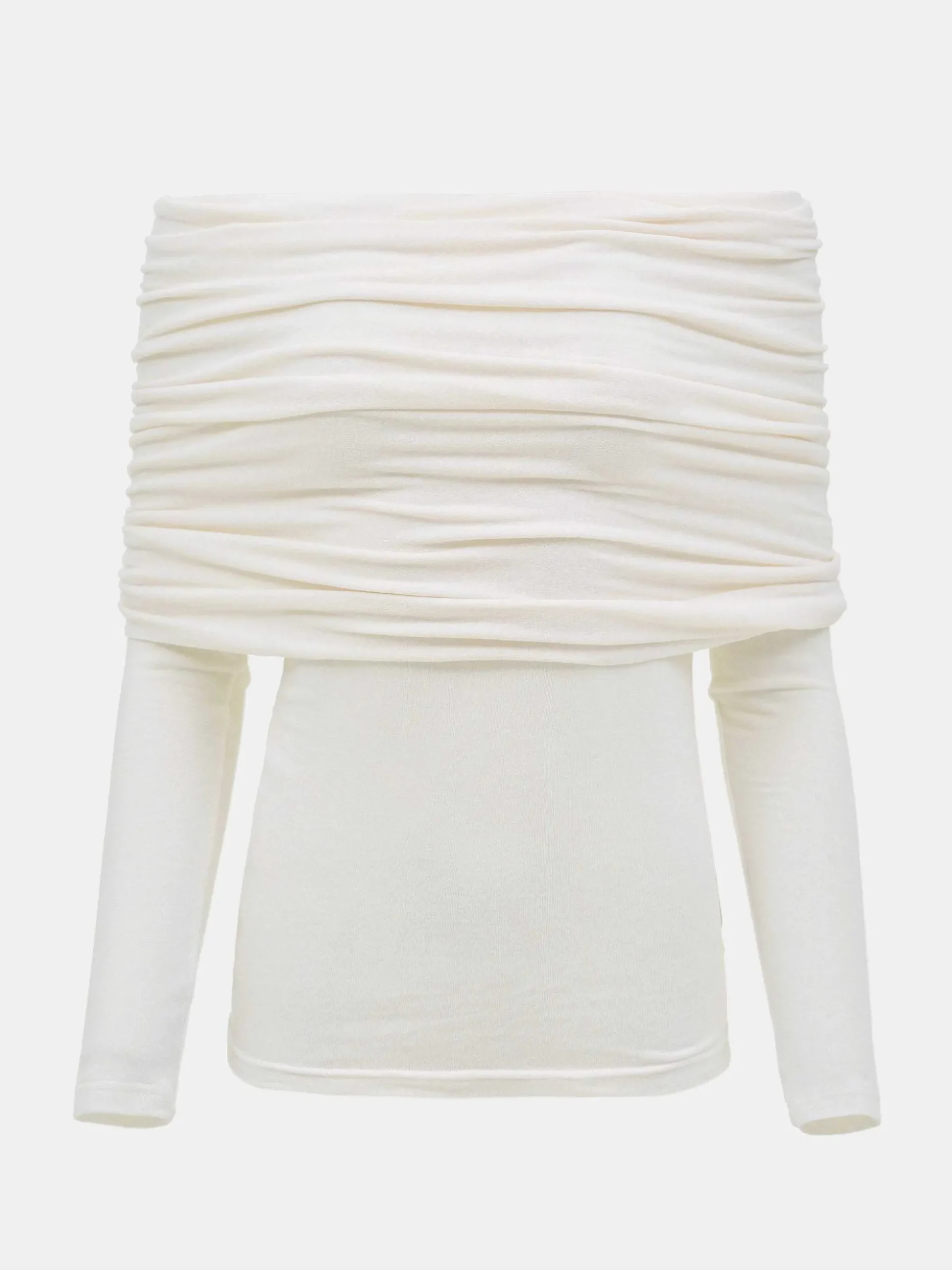 Women Source Unknown Accessories-Tova Off Shoulder Knit, Cream