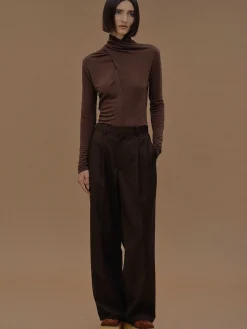Women Source Unknown Bottoms-Triangle Pocket Relaxed Trousers, Fondant