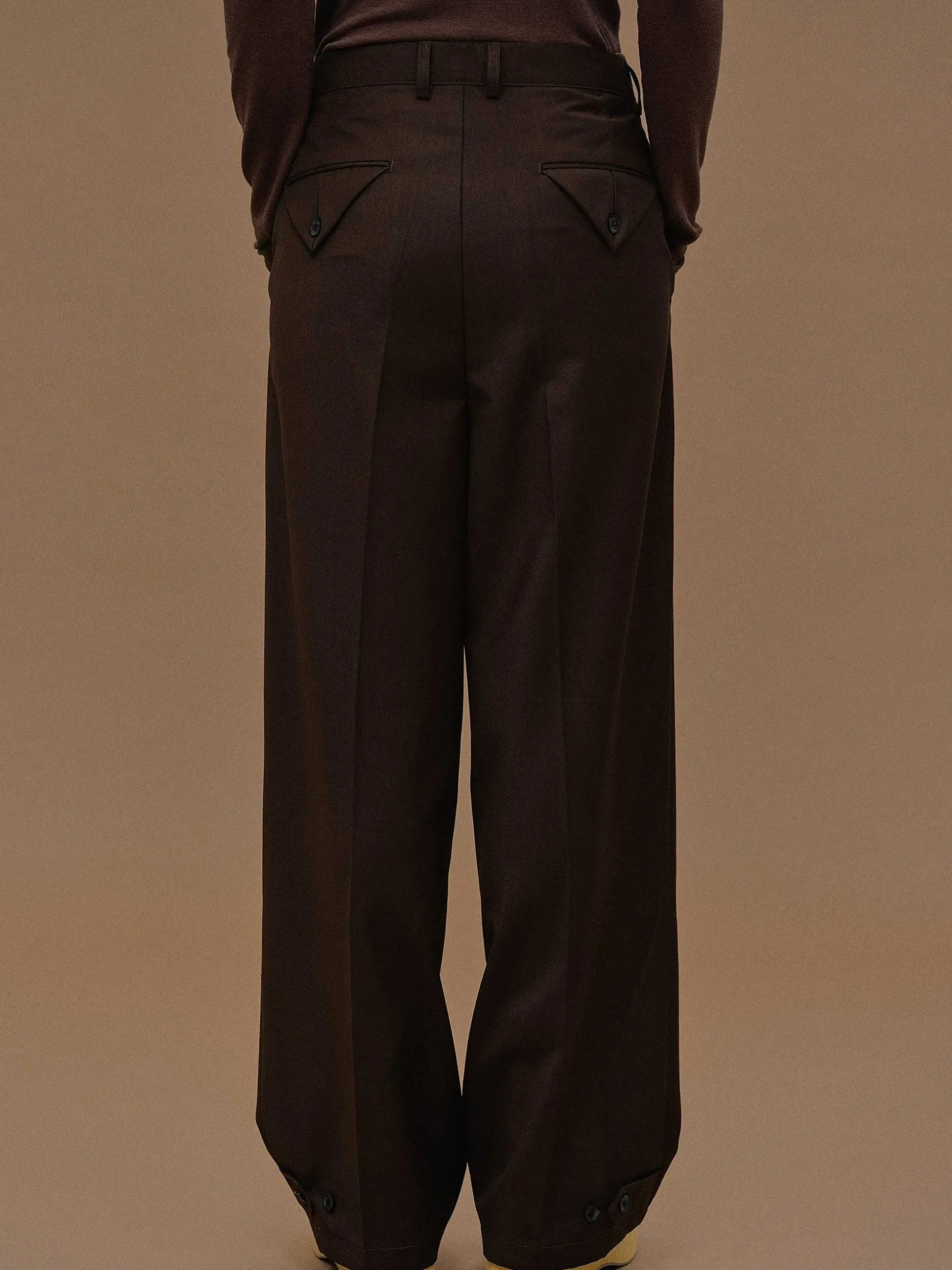 Women Source Unknown Bottoms-Triangle Pocket Relaxed Trousers, Fondant