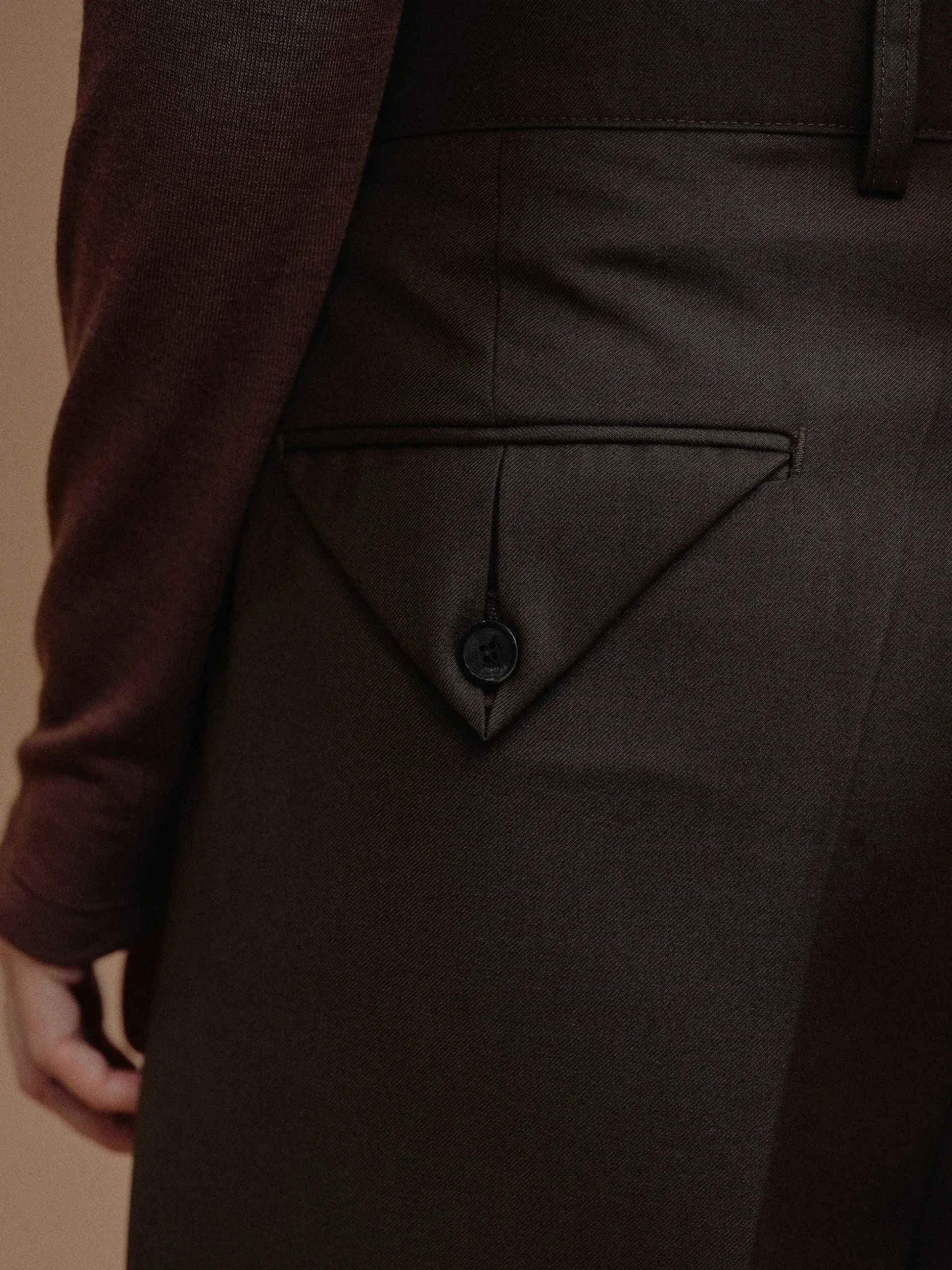 Women Source Unknown Clothing-Triangle Pocket Relaxed Trousers, Fondant