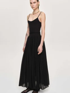 Women Source Unknown Accessories-Tulle Slip Dress, Black