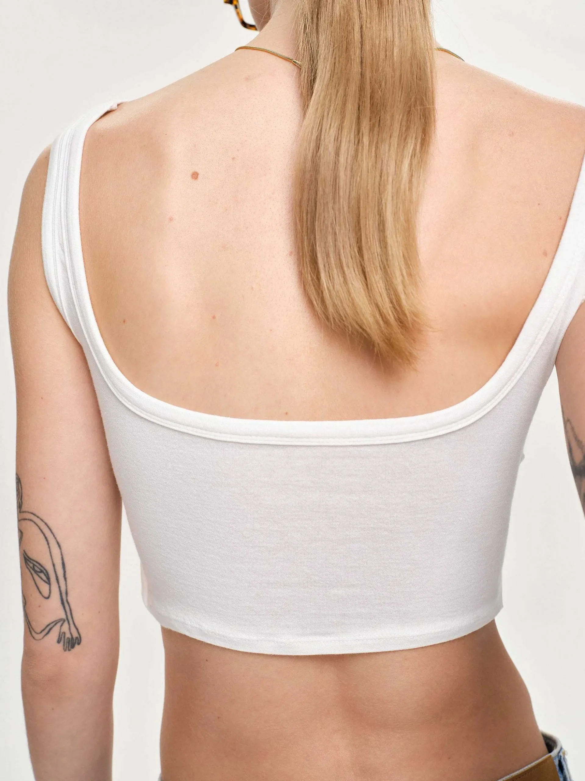 Women Source Unknown Clothing-Twist Tank Top, White
