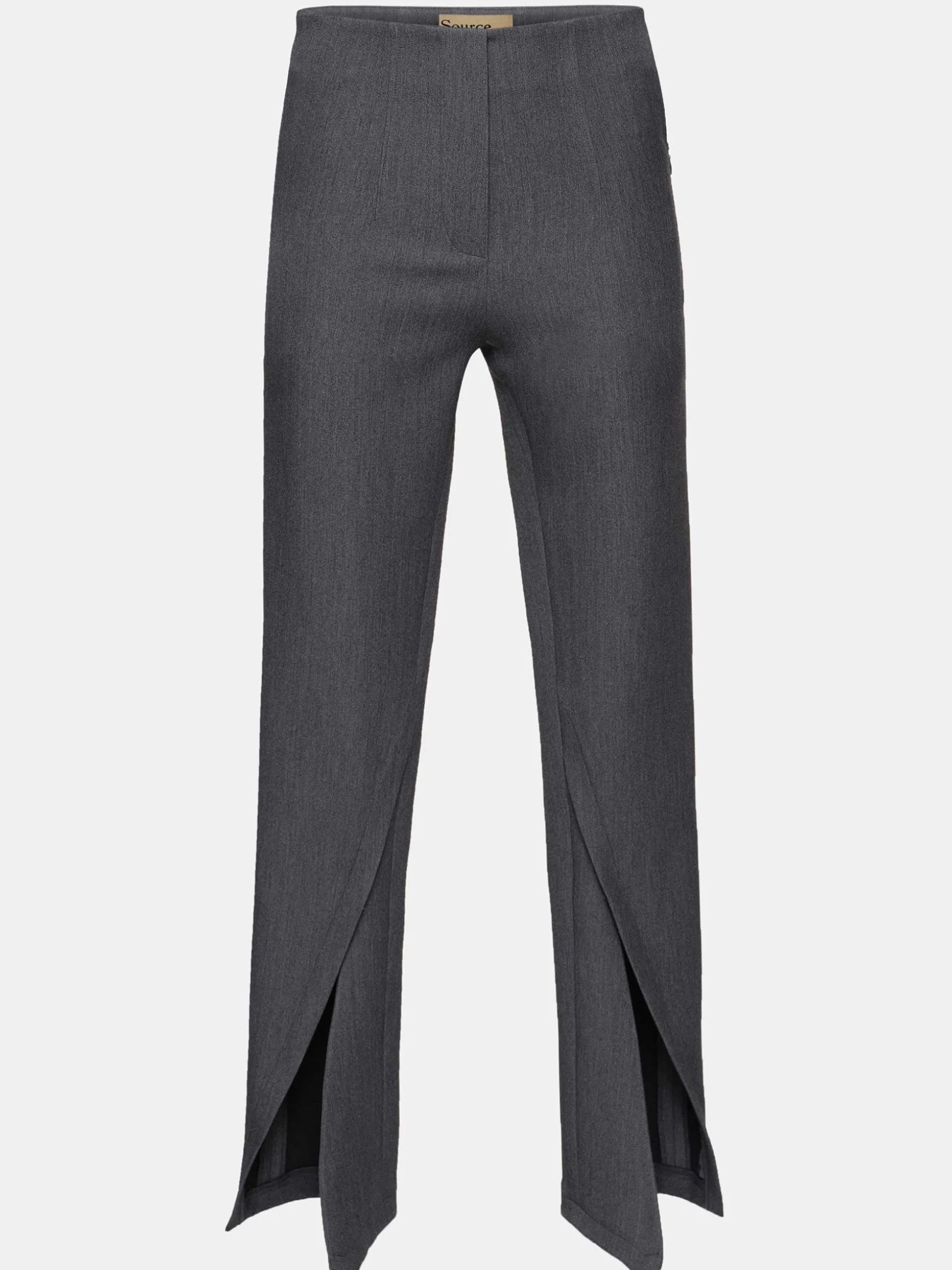 Women Source Unknown Bottoms-Tyia Bias-Cut Slim Trousers, Dark Charcoal