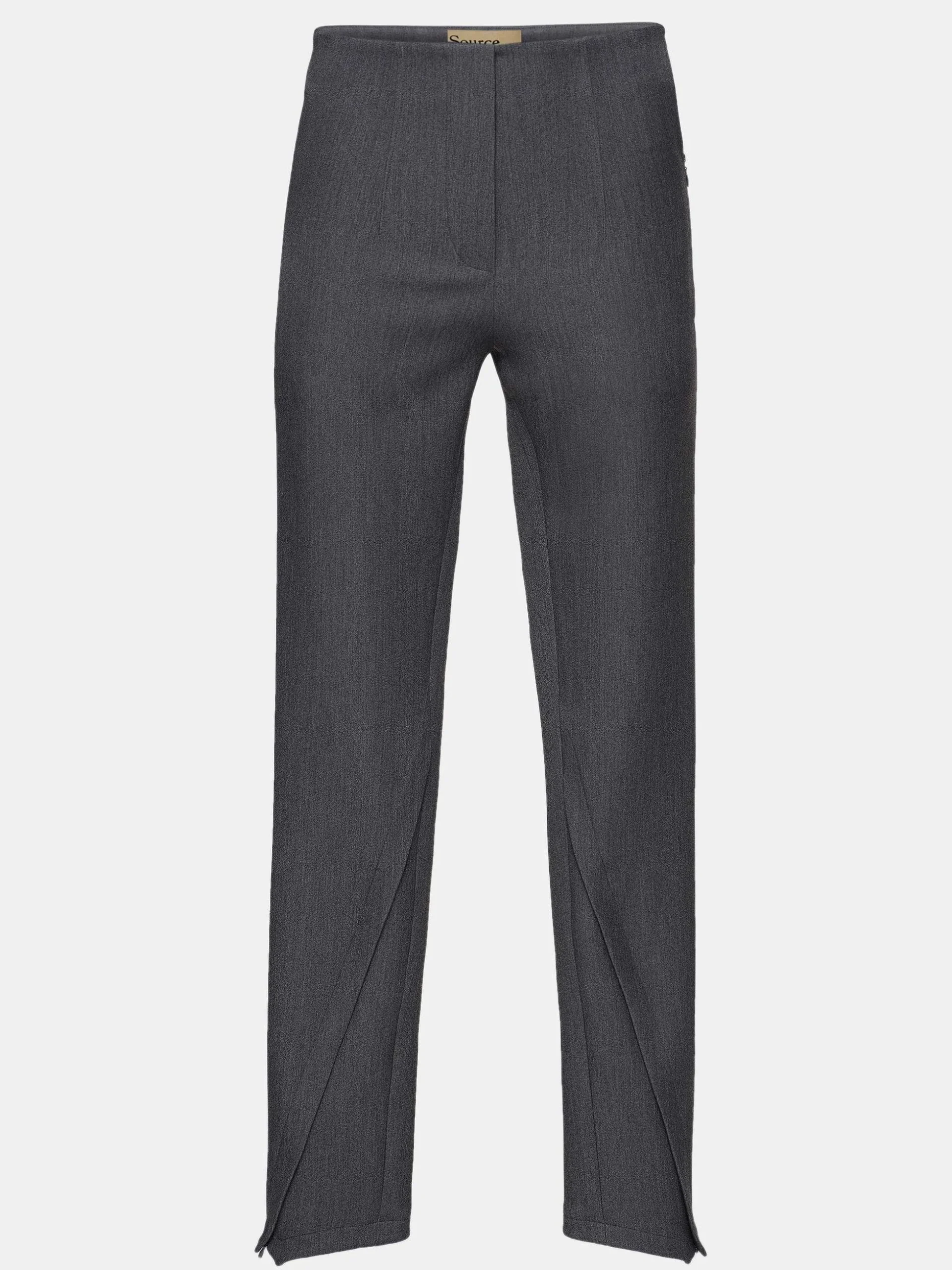 Women Source Unknown Bottoms-Tyia Bias-Cut Slim Trousers, Dark Charcoal
