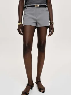 Women Source Unknown Clothing-Ulna Welt Pocket Shorts, Grey