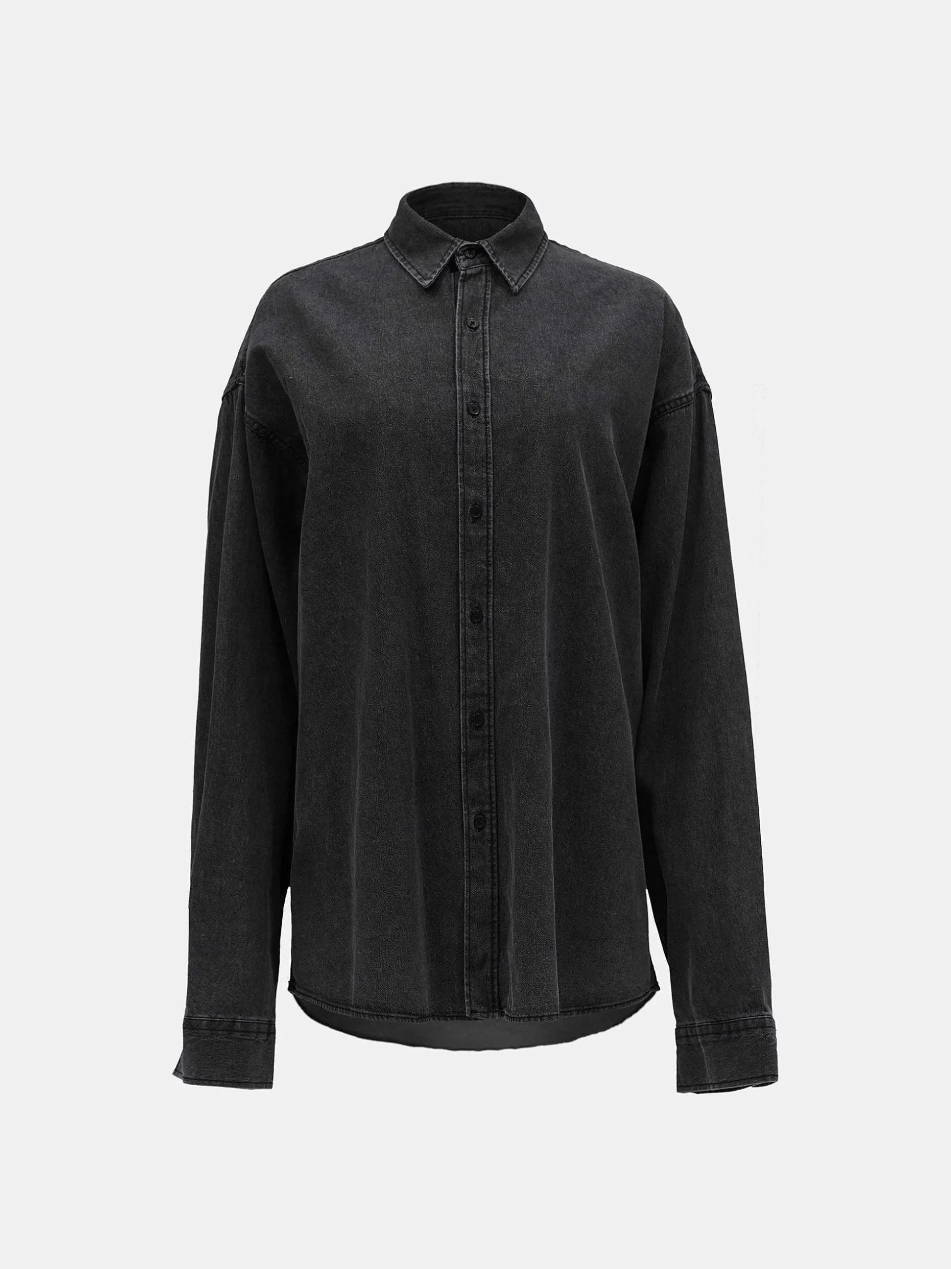 Women Source Unknown Accessories-Unisex Denim Shirt, Black Washed