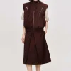 Women Source Unknown Accessories-Versatile Zip Vest, Black Cherry
