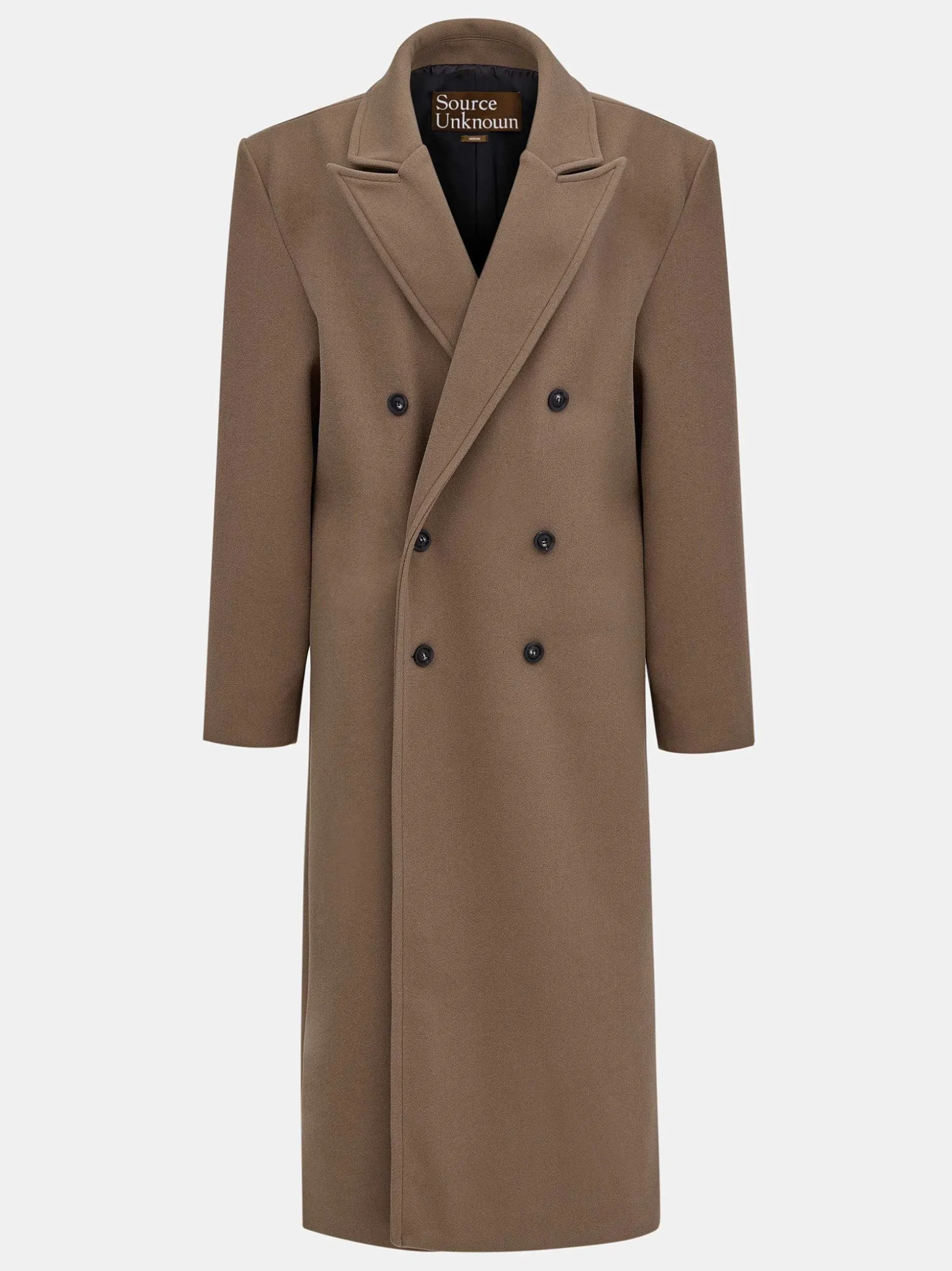 Women Source Unknown Clothing-Wallis Oversized Grandpa Coat, Latte