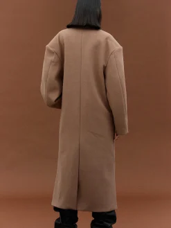 Women Source Unknown Clothing-Wallis Oversized Grandpa Coat, Latte