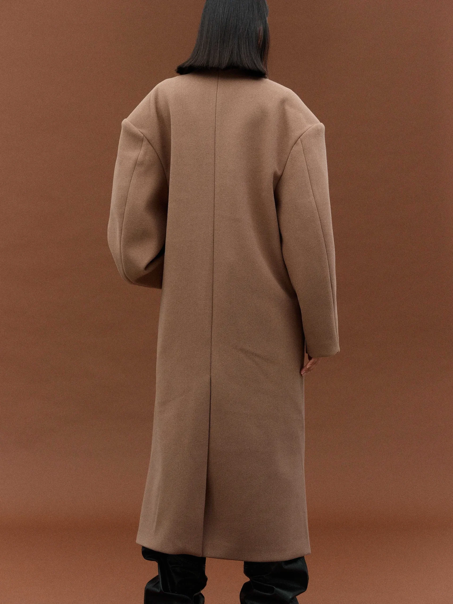 Women Source Unknown Clothing-Wallis Oversized Grandpa Coat, Latte