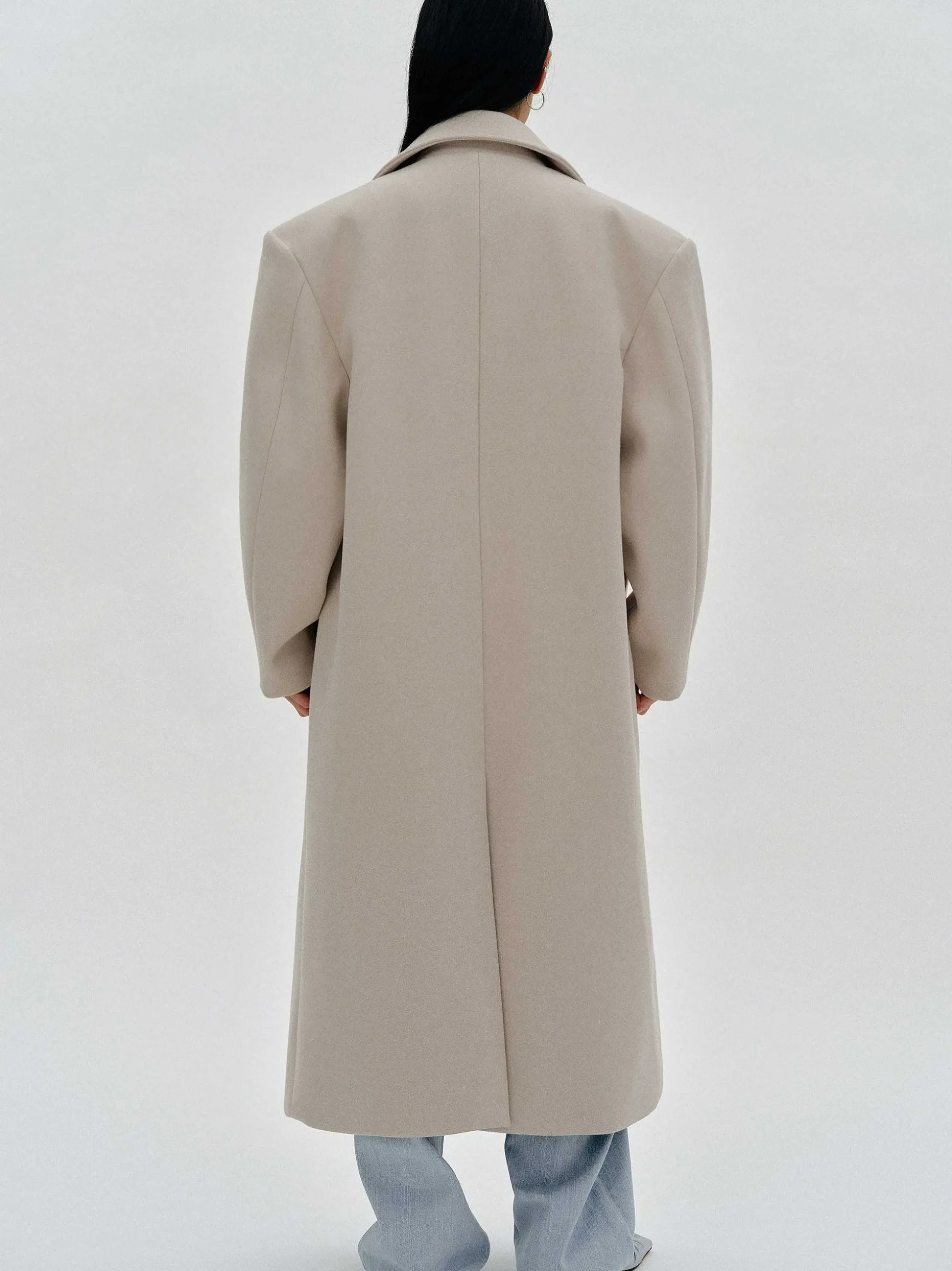 Women Source Unknown Outerwear-Wallis Oversized Grandpa Coat, Beige