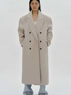 Women Source Unknown Outerwear-Wallis Oversized Grandpa Coat, Beige