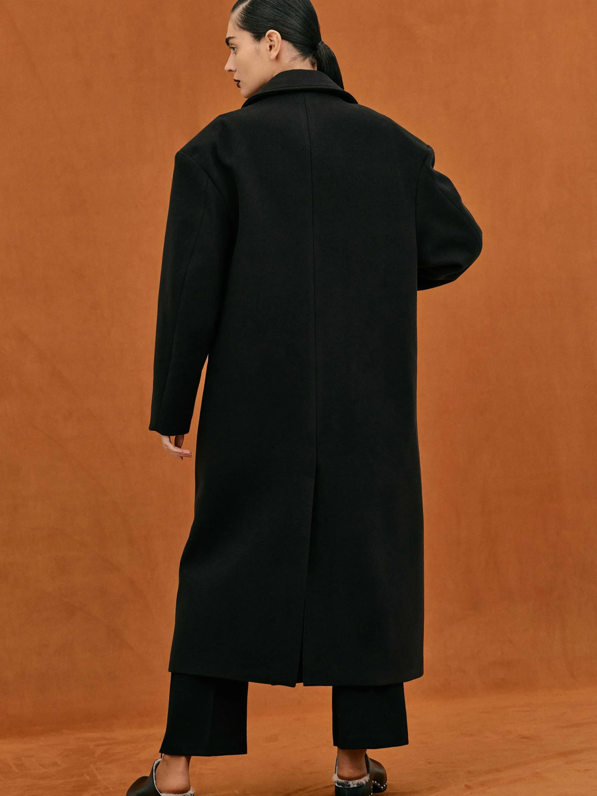 Women Source Unknown Outerwear-Wallis Oversized Grandpa Coat, Black