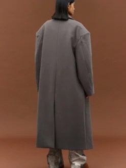 Women Source Unknown Outerwear-Wallis Oversized Grandpa Coat, Grey