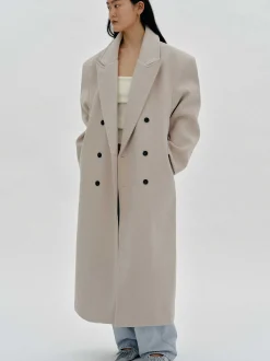 Women Source Unknown Clothing-Wallis Oversized Grandpa Coat, Beige