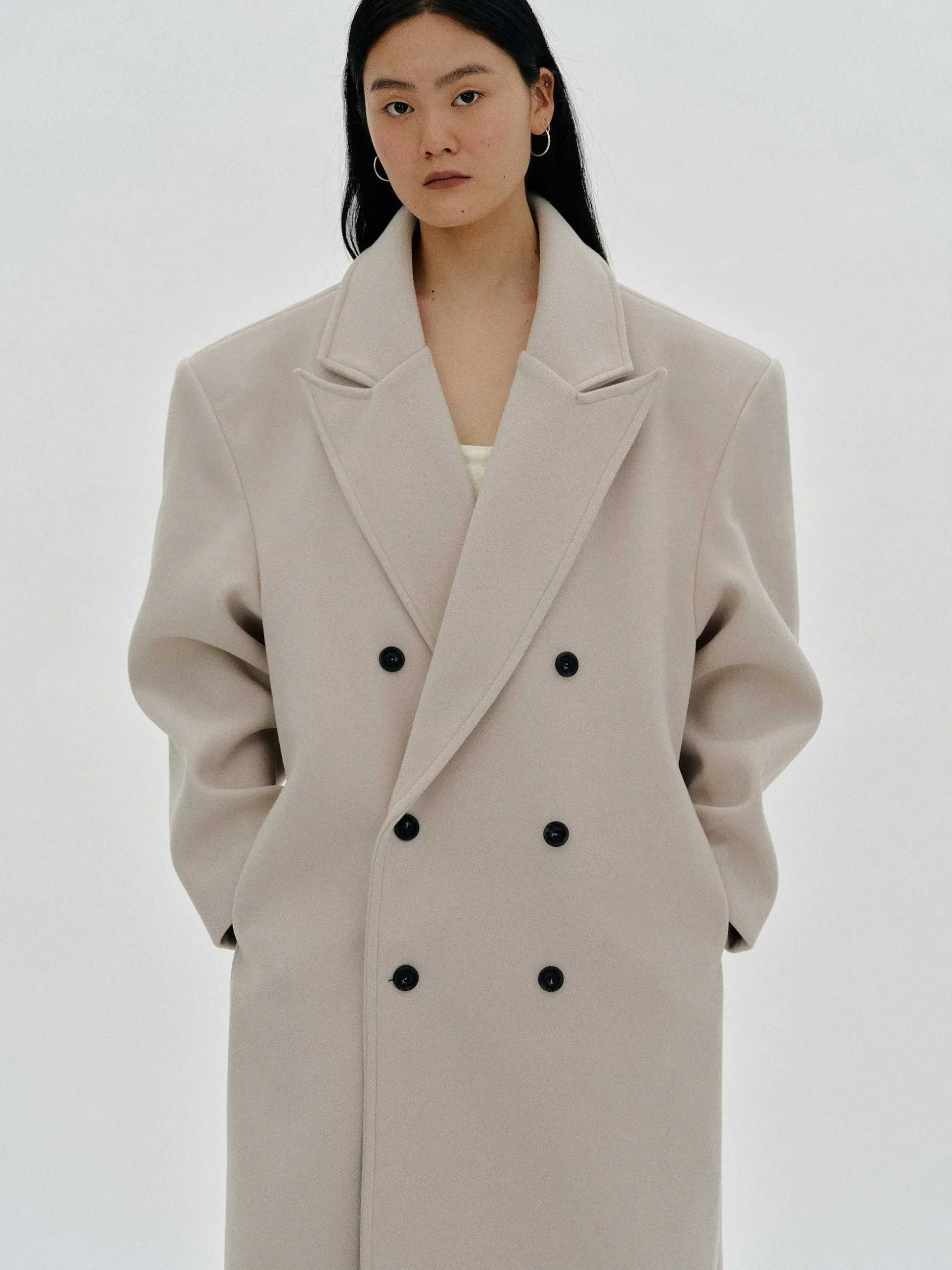 Women Source Unknown Clothing-Wallis Oversized Grandpa Coat, Beige