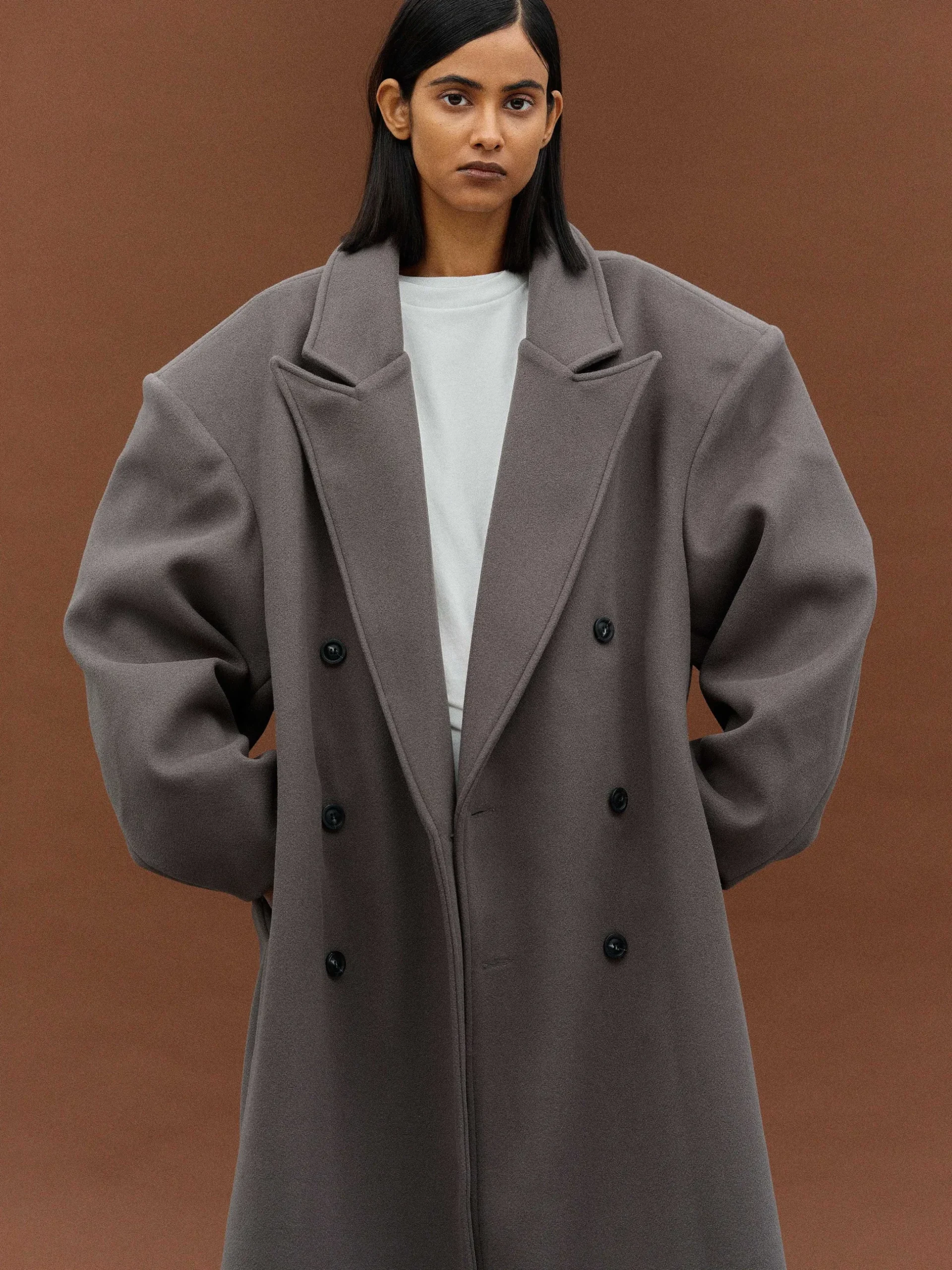 Women Source Unknown Clothing-Wallis Oversized Grandpa Coat, Grey