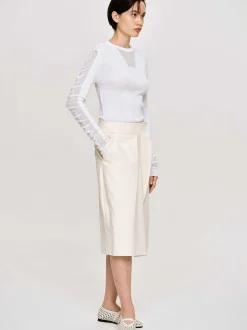 Women Source Unknown Bottoms-Wrapped Cotton Shorts, Almond