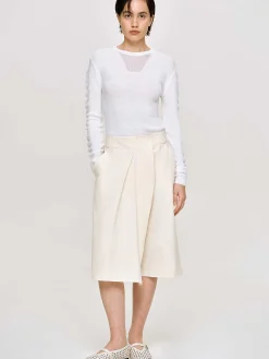 Women Source Unknown Bottoms-Wrapped Cotton Shorts, Almond