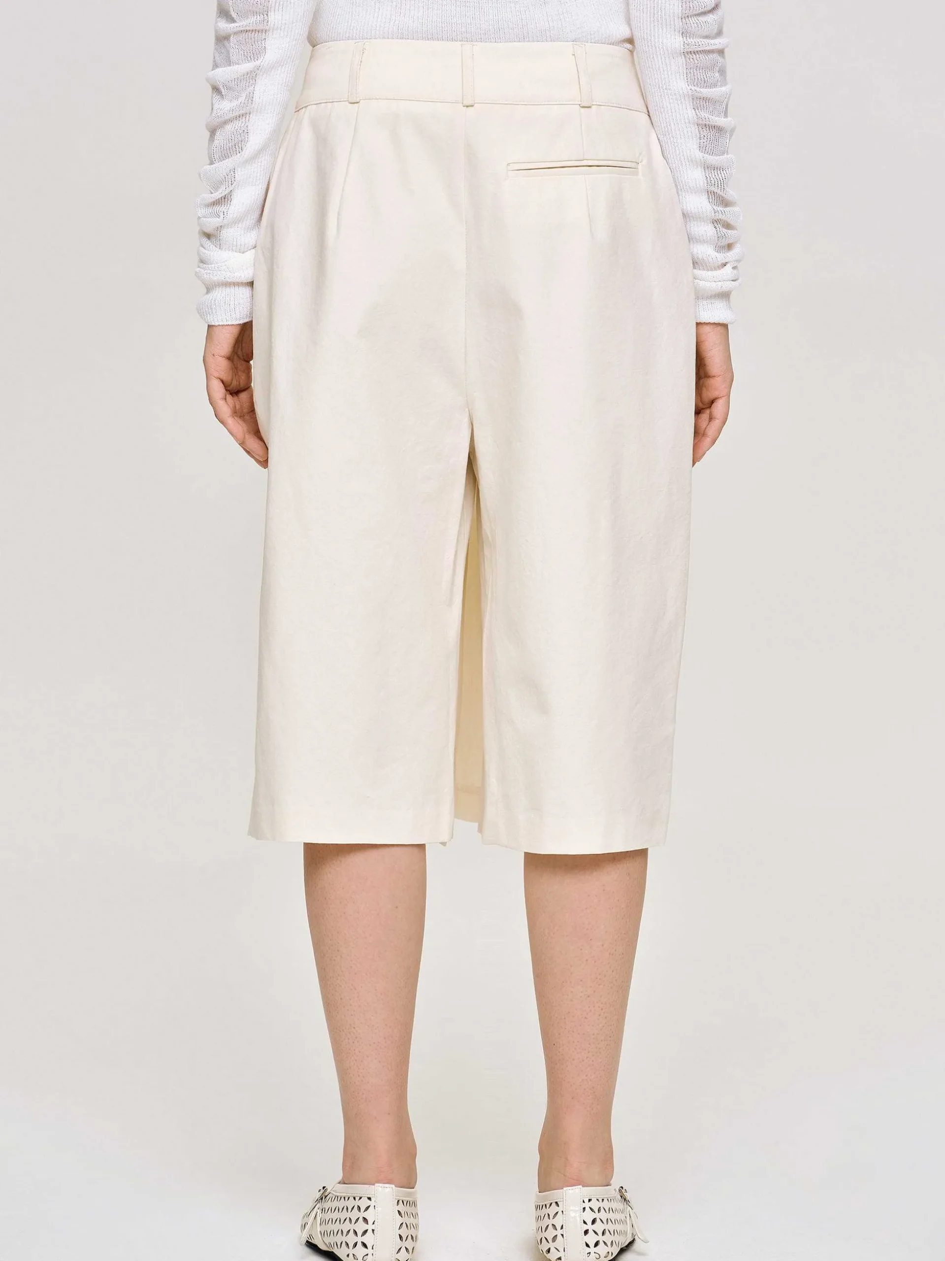 Women Source Unknown Clothing-Wrapped Cotton Shorts, Almond
