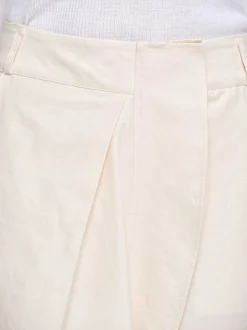 Women Source Unknown Clothing-Wrapped Cotton Shorts, Almond